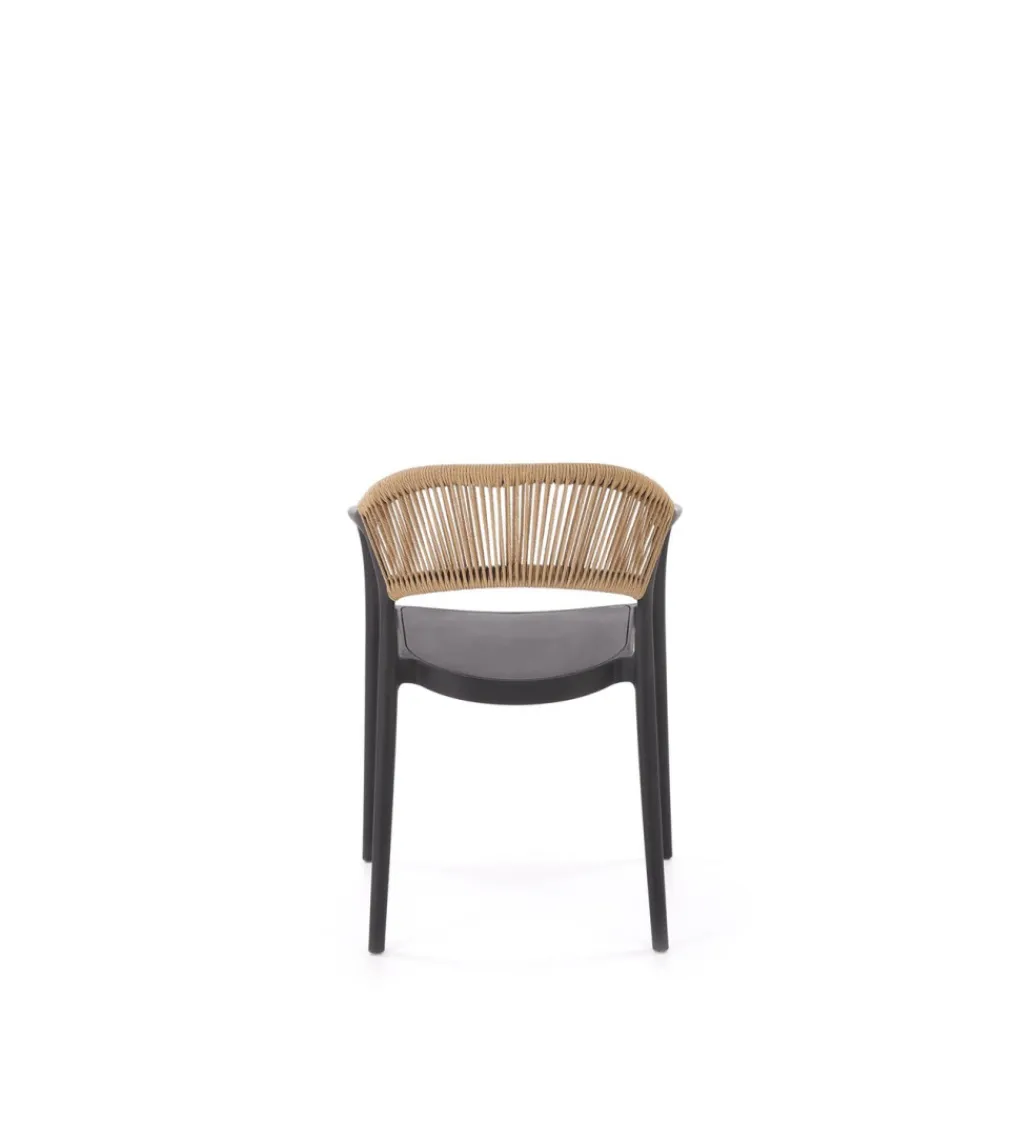 Krzesło ogrodowe K582 78 cm czarny naturalny*Halmar Discount