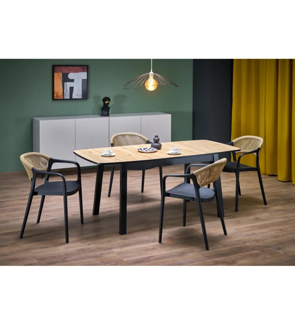 Krzesło ogrodowe K582 78 cm czarny naturalny*Halmar Discount