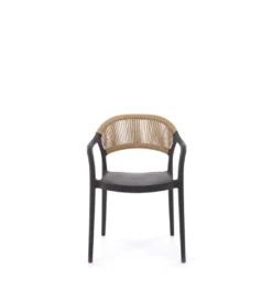 Krzesło ogrodowe K582 78 cm czarny naturalny*Halmar Discount