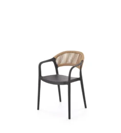 Krzesło ogrodowe K582 78 cm czarny naturalny*Halmar Discount