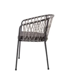 Krzesło ogrodowe MYRA czarny szary*Zona-Design Best