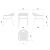 Krzesło ogrodowe NADIA 81 cm białe*Zona-Design