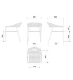 Krzesło ogrodowe NADIA 81 cm białe*Zona-Design