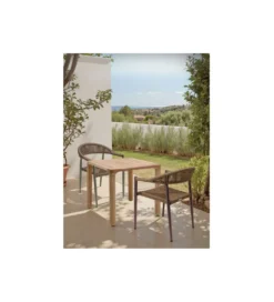 Krzesło ogrodowe PALMA 78 cm czarne naturalne*KARE New