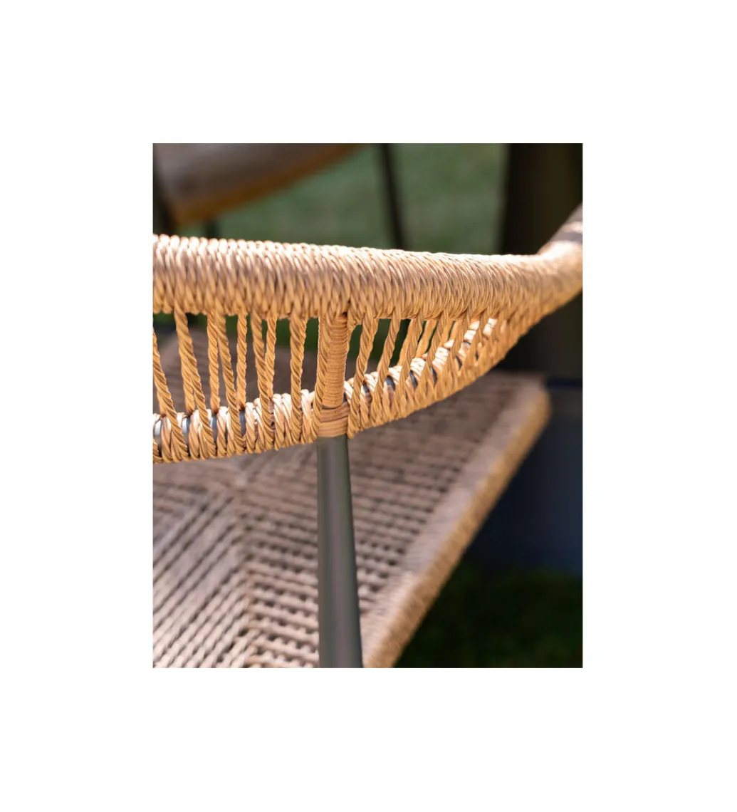 Krzesło ogrodowe PALMA 78 cm czarne naturalne*KARE New