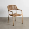 Krzesło OSTAMEER 82 cm plecionka w stylu rattan brązowe*Zona-Design Hot