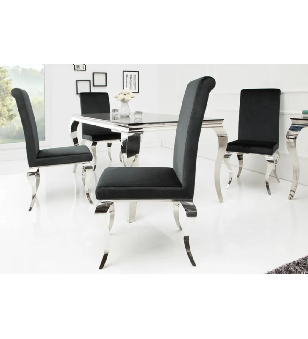Krzesło OXANA Modern Barock czarne*Invicta Interior Clearance