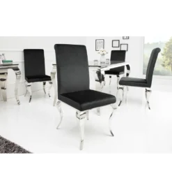 Krzesło OXANA Modern Barock czarne*Invicta Interior Clearance
