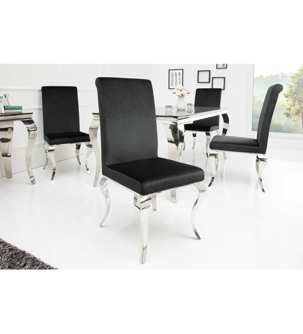 Krzesło OXANA Modern Barock czarne*Invicta Interior Clearance