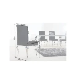 Krzesło OXANA Modern Barock czarne*Invicta Interior Clearance