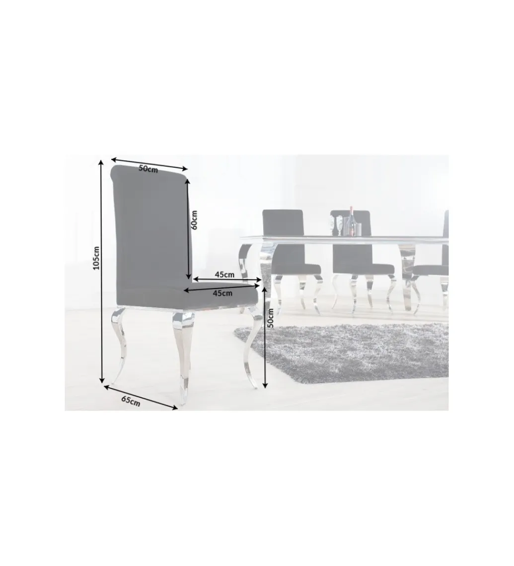 Krzesło OXANA Modern Barock czarne*Invicta Interior Clearance