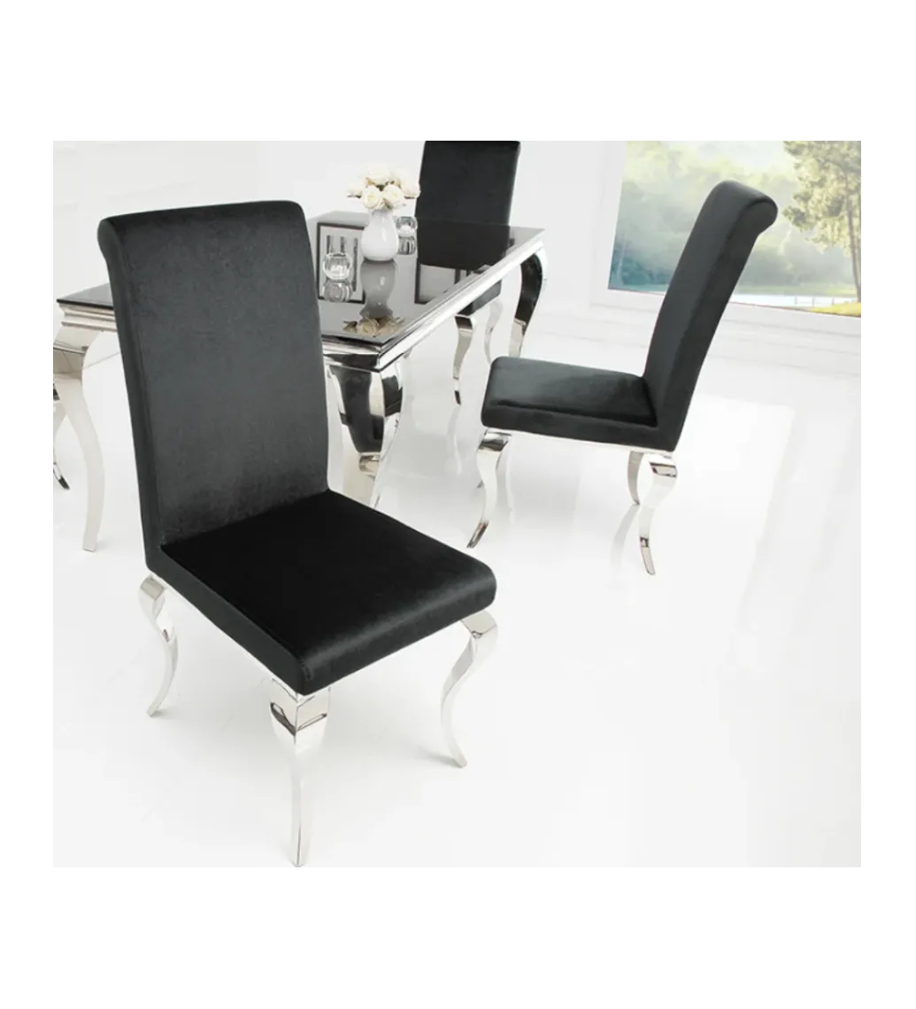 Krzesło OXANA Modern Barock czarne*Invicta Interior Clearance