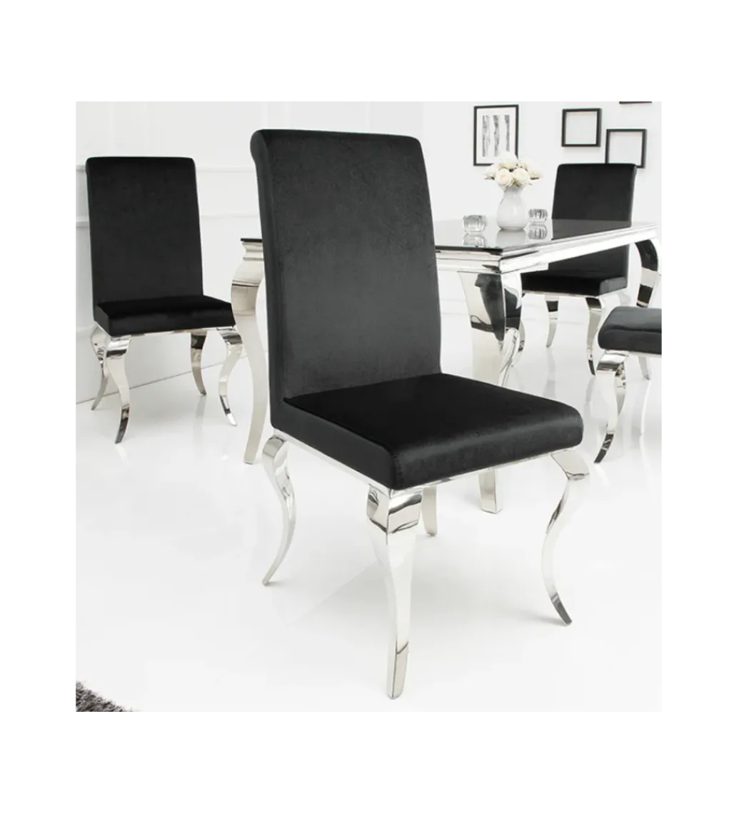 Krzesło OXANA Modern Barock czarne*Invicta Interior Clearance