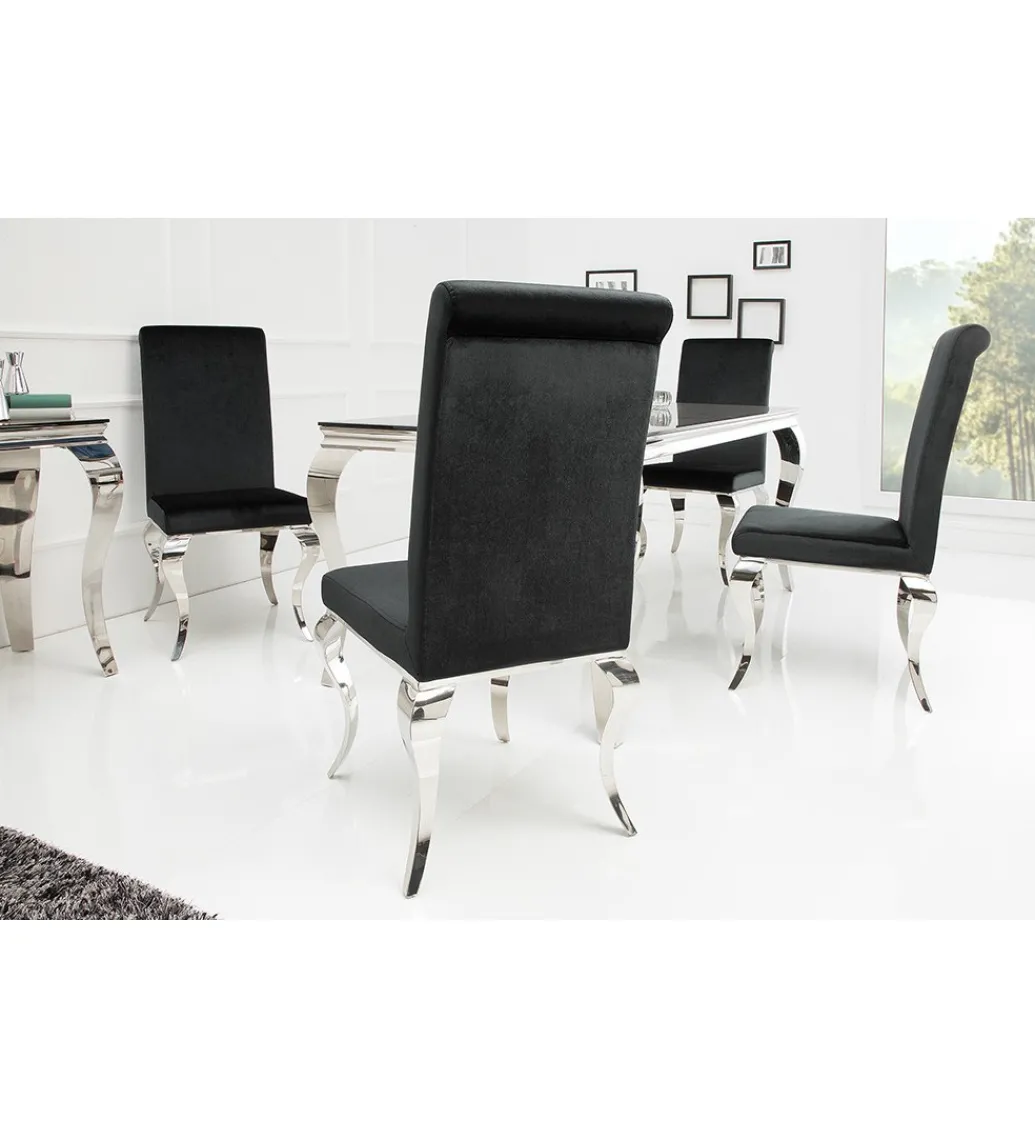 Krzesło OXANA Modern Barock czarne*Invicta Interior Clearance