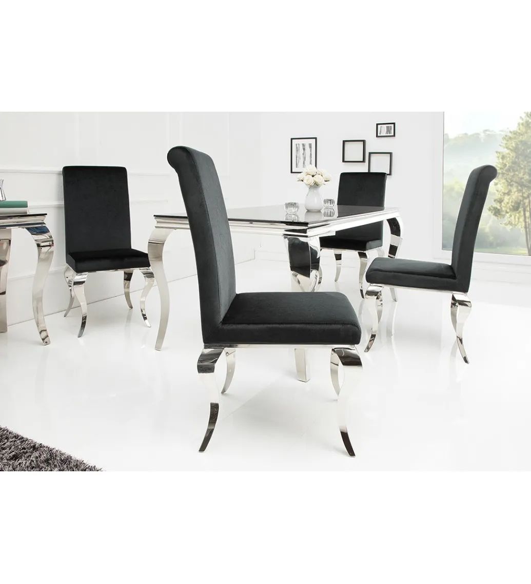 Krzesło OXANA Modern Barock czarne*Invicta Interior Clearance