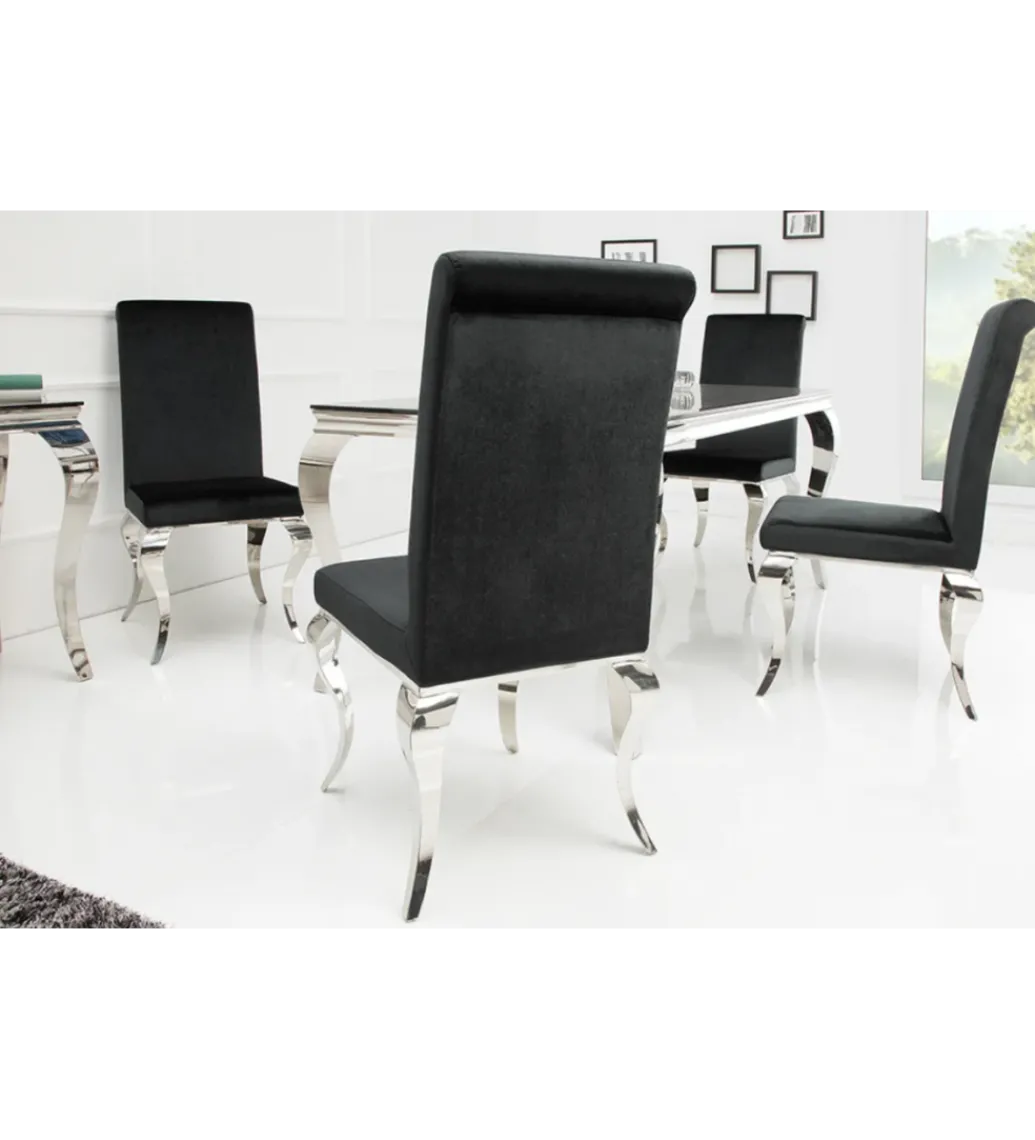 Krzesło OXANA Modern Barock czarne*Invicta Interior Clearance