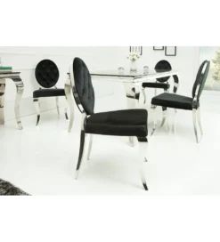 Krzesło OXANA Modern Barock czarne*Invicta Interior Outlet