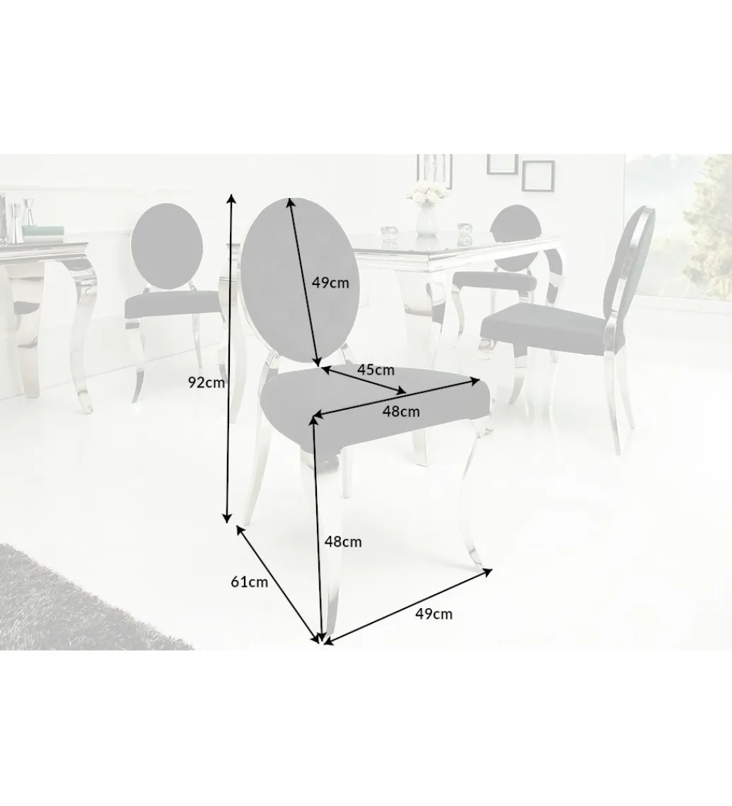Krzesło OXANA Modern Barock czarne*Invicta Interior Outlet