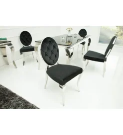 Krzesło OXANA Modern Barock czarne*Invicta Interior Outlet
