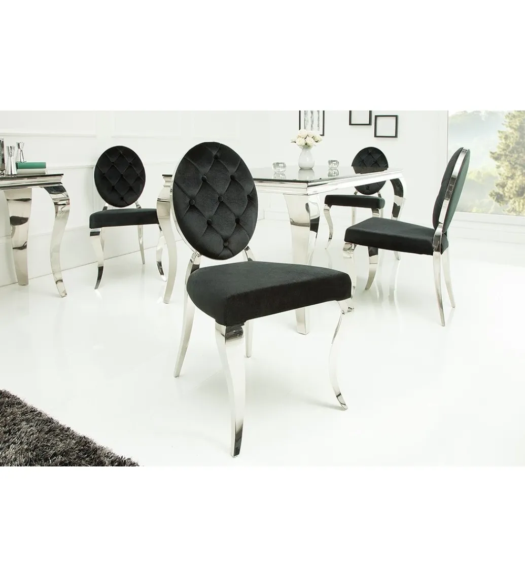 Krzesło OXANA Modern Barock czarne*Invicta Interior Outlet