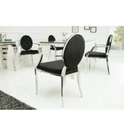 Krzesło OXANA Modern Barock czarne*Invicta Interior Clearance