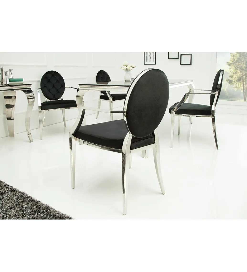 Krzesło OXANA Modern Barock czarne*Invicta Interior Clearance