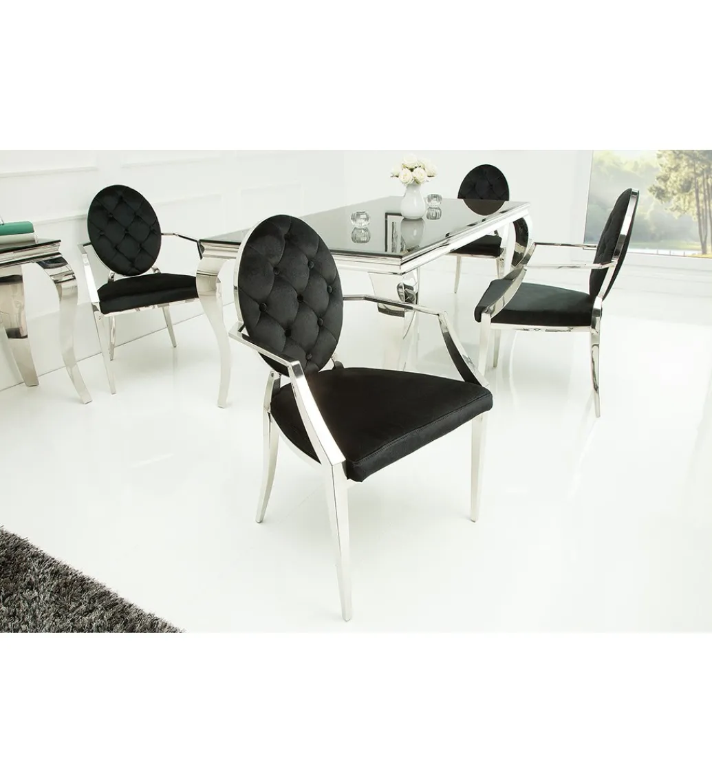 Krzesło OXANA Modern Barock czarne*Invicta Interior Clearance