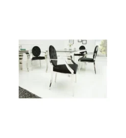 Krzesło OXANA Modern Barock Czarne*Invicta Interior New