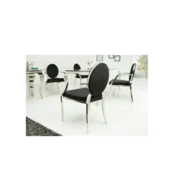 Krzesło OXANA Modern Barock Czarne*Invicta Interior New