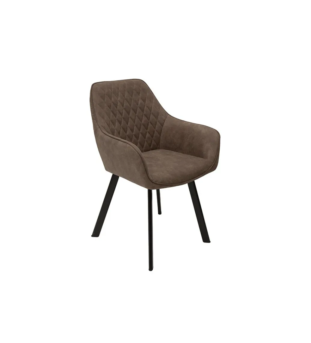 Krzesło Palermo z podłokietnikami taupe*Invicta Interior Sale