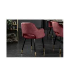 Krzesło Paris Velvet czerwono bordowe*Invicta Interior Hot