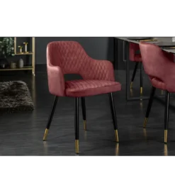 Krzesło Paris Velvet czerwono bordowe*Invicta Interior Hot