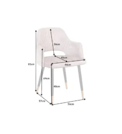 Krzesło Paris Velvet Greige*Invicta Interior Discount