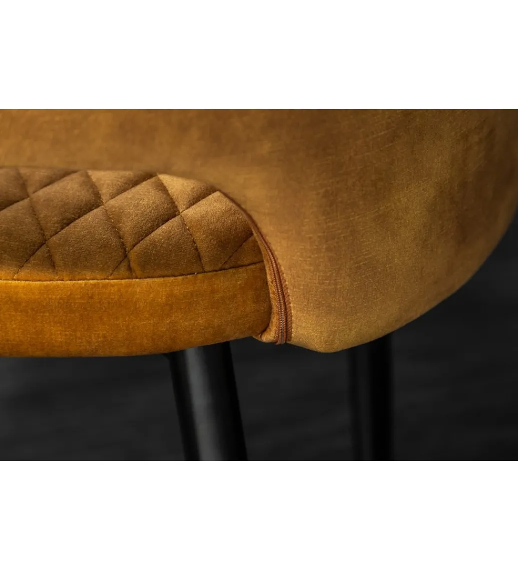 Krzesło PARIS velvet musztardowy*Invicta Interior Clearance