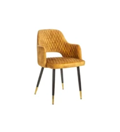 Krzesło PARIS velvet musztardowy*Invicta Interior Clearance
