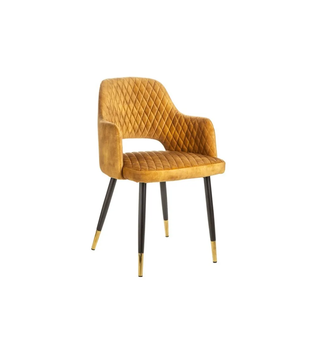 Krzesło PARIS velvet musztardowy*Invicta Interior Clearance