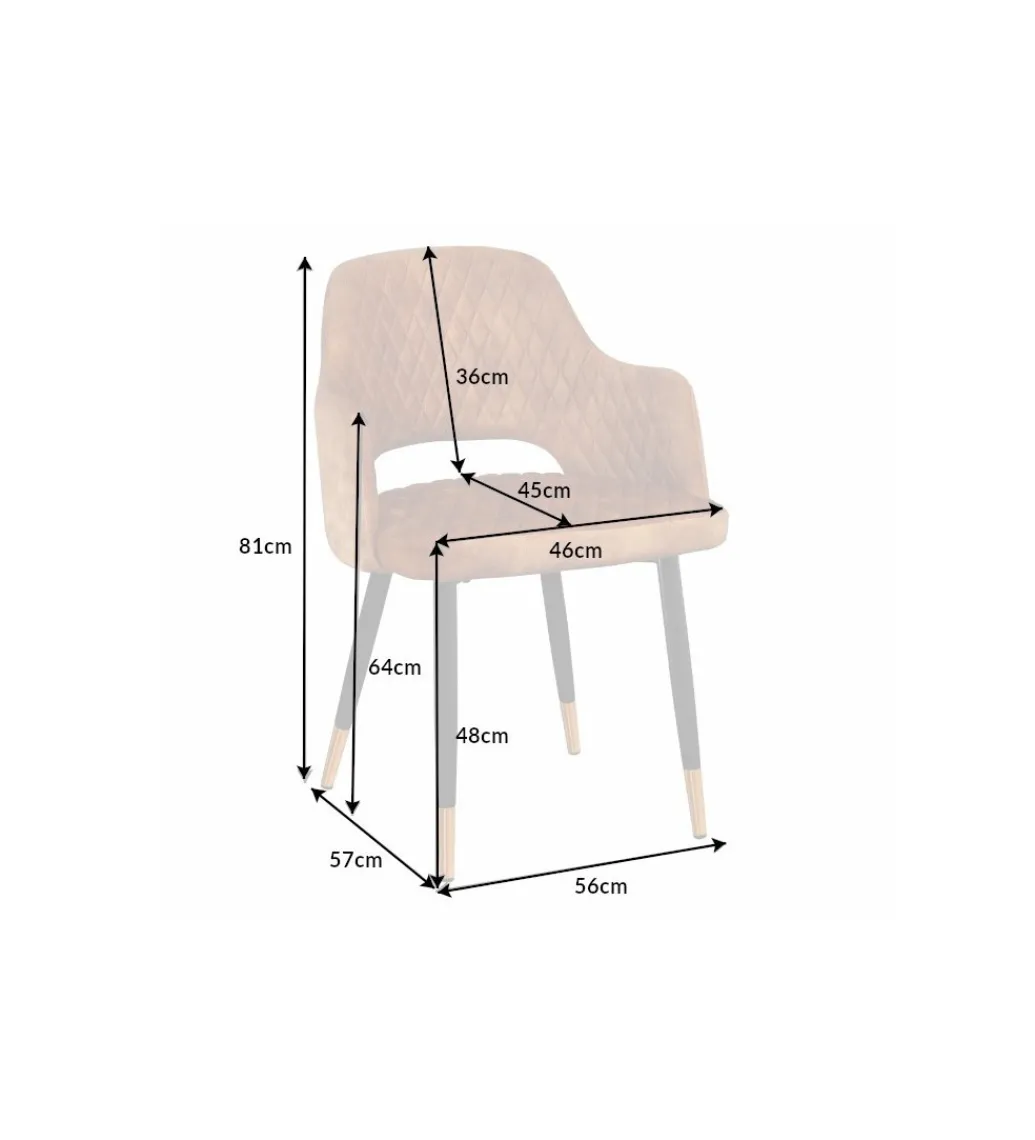 Krzesło PARIS velvet musztardowy*Invicta Interior Clearance
