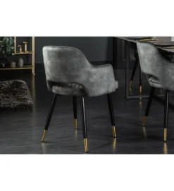 Krzesło Paris Velvet szaro zielone*Invicta Interior Sale
