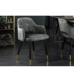 Krzesło Paris Velvet szaro zielone*Invicta Interior Best