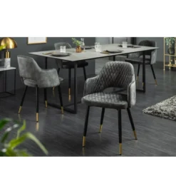 Krzesło Paris Velvet szaro zielone*Invicta Interior Best