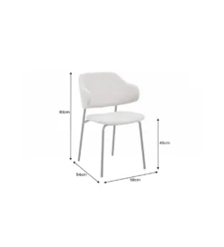 Krzesło RONSE Bouclé greige*Invicta Interior New