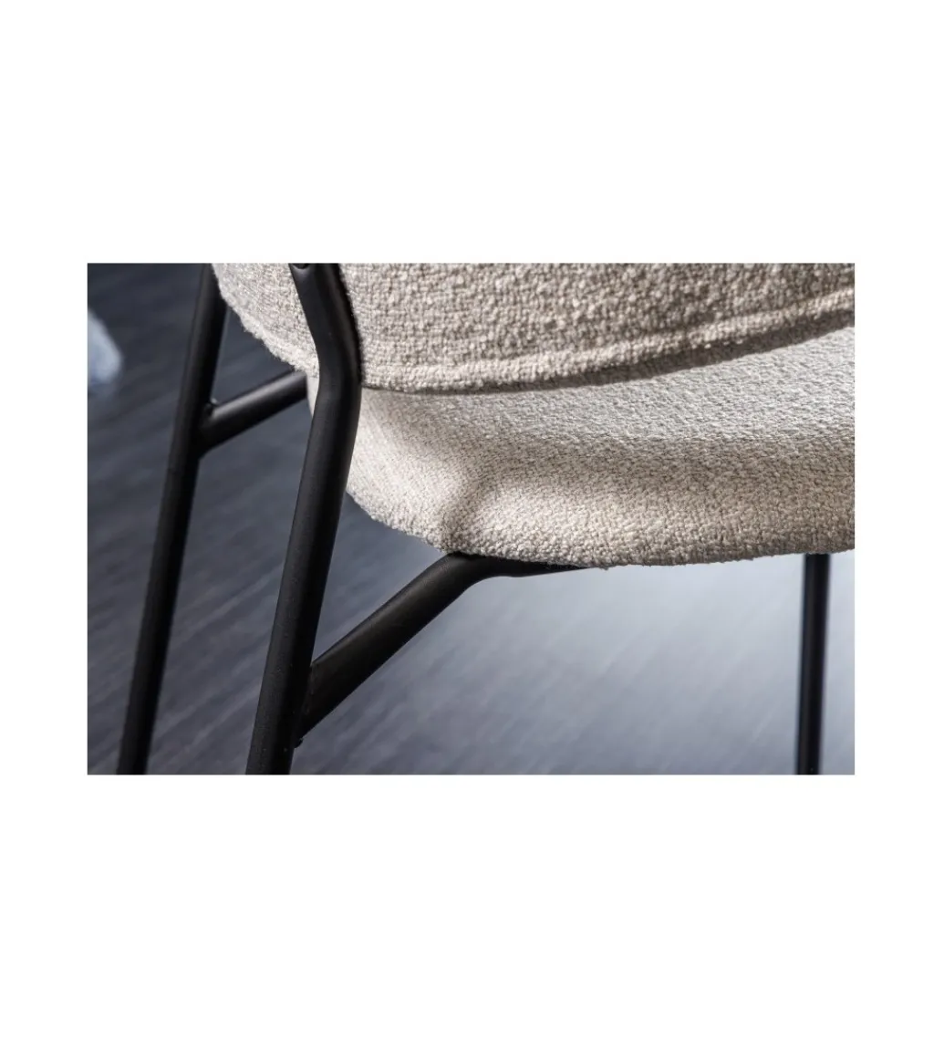 Krzesło RONSE Bouclé greige*Invicta Interior New