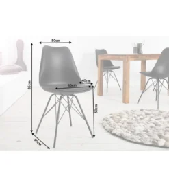 Krzesło Rufo Scandinavia retro czarne*Invicta Interior Hot