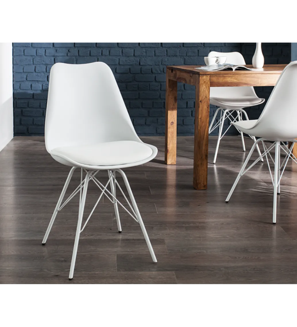 Krzesło Rufo Scandinavia Retro Białe*Invicta Interior Sale