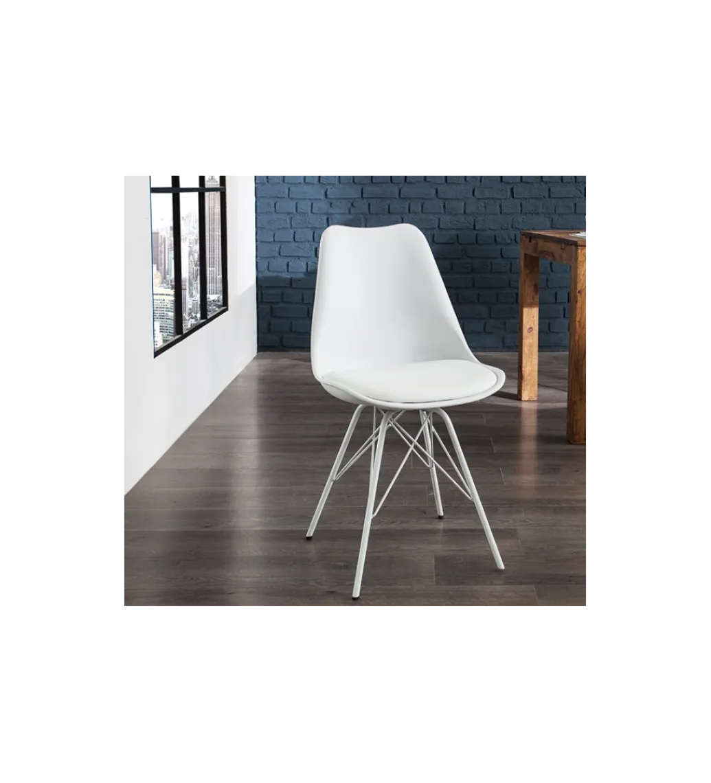 Krzesło Rufo Scandinavia Retro Białe*Invicta Interior Sale