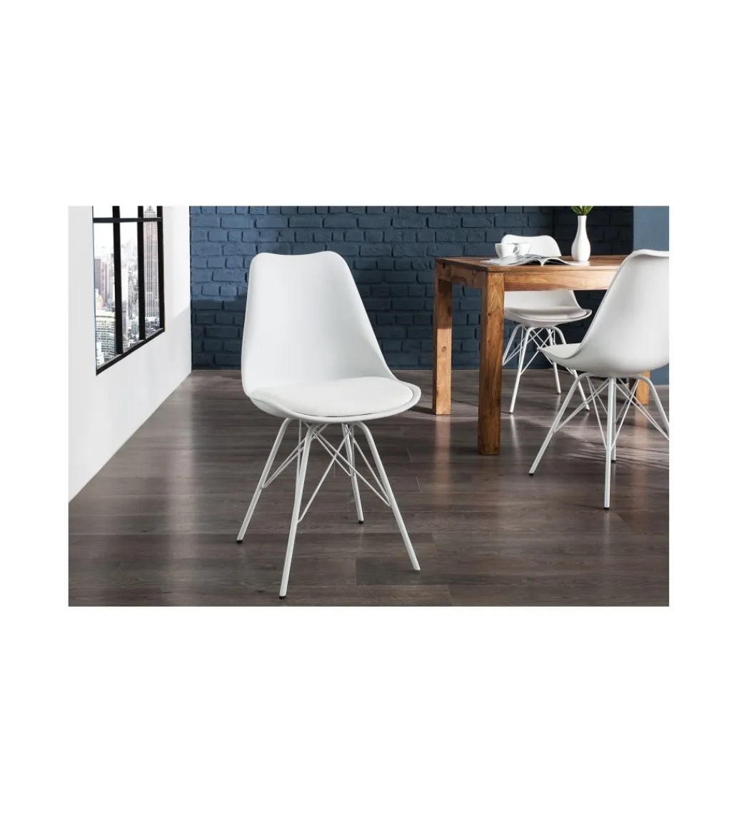Krzesło Rufo Scandinavia Retro Białe*Invicta Interior Sale