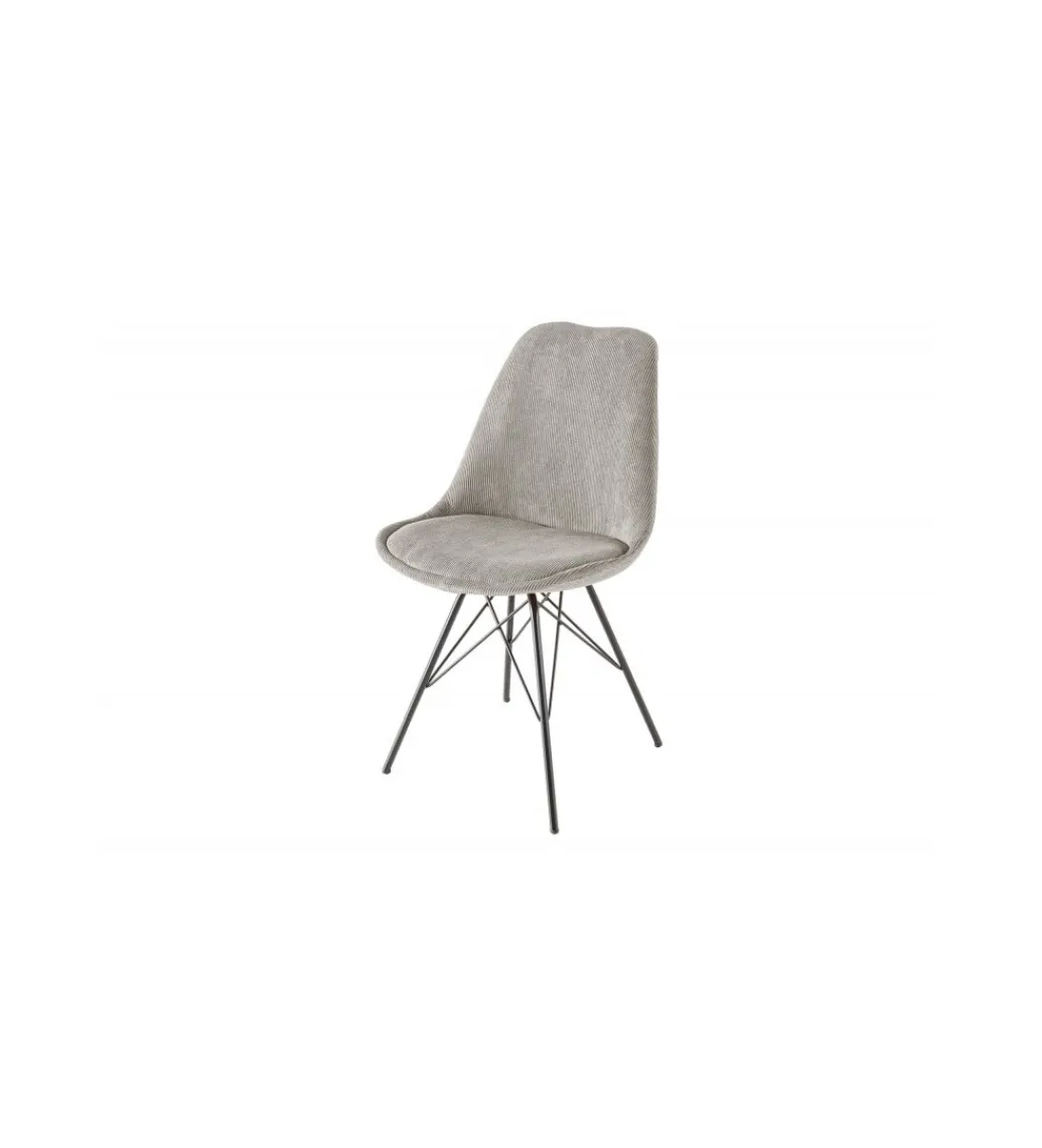 Krzesło RUFO sztruks szare*Invicta Interior Discount