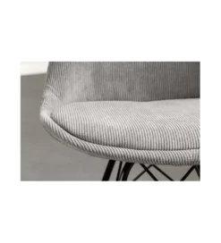 Krzesło RUFO sztruks szare*Invicta Interior Discount