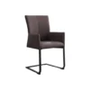 Krzesło SAMSON z podłokietnikami skóra naturalna w kolorze taupe*Invicta Interior Outlet