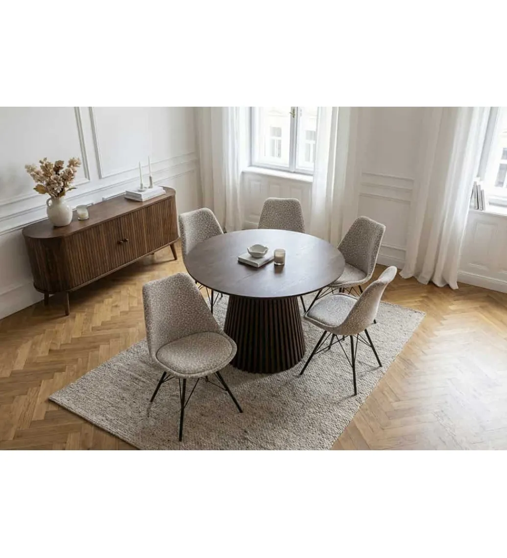 Krzesło SCANDINAVIA 86 cm śnieżna panterka beżowo szara*Invicta Interior Clearance